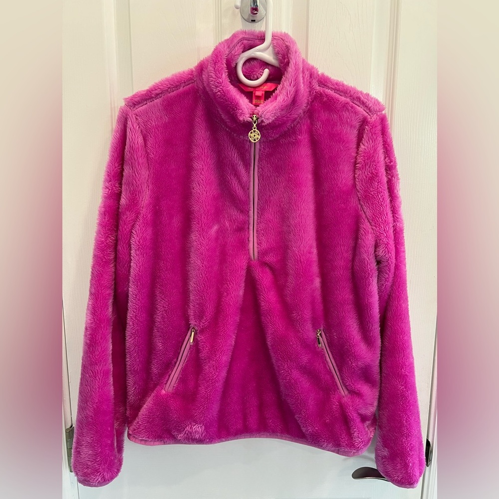 Lilly Pulitzer Quarter Zip Pullover, Size M, worn once